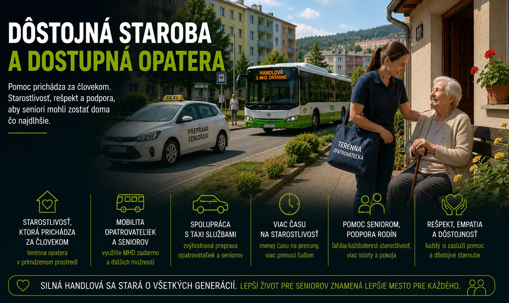 Dôstojná staroba a dostupná opatera